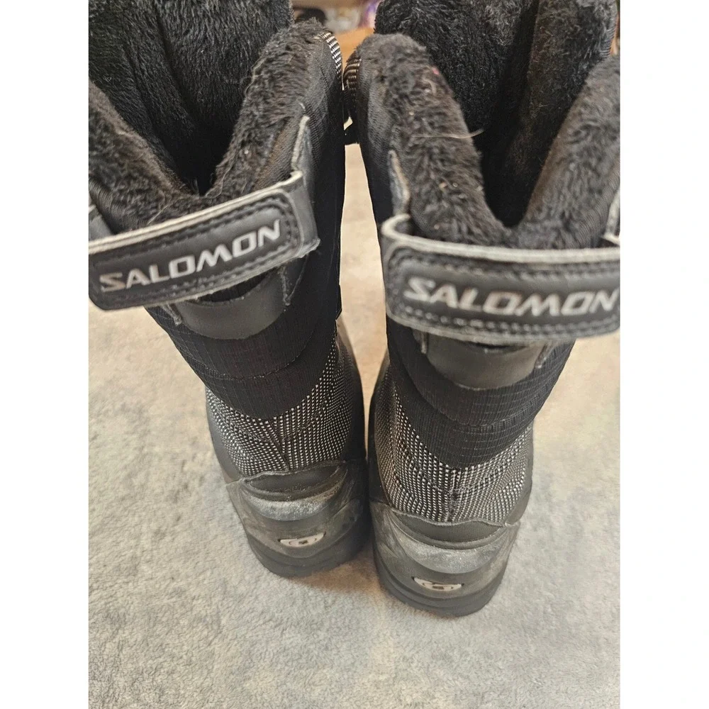 Salomon Aspen Aerogels Waterproof Winter Boots Black Mens 11.5 433823 Contagrip
